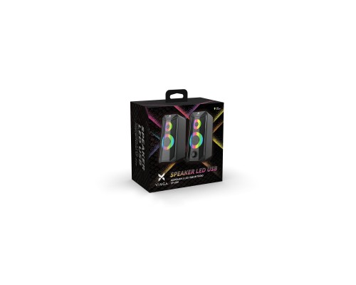 Акустична система Vinga SP-200 LED USB Black 