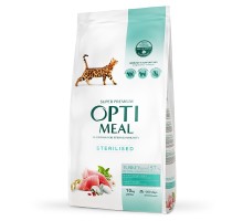 Сухий корм для кішок Optimeal для стерилізованих/кастрованих — індичка та овес 10 кг (B1830601)