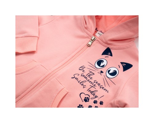 Спортивний костюм дитячий Breeze з котиком (16824-92G-peach)