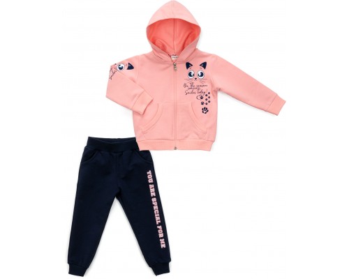 Спортивний костюм дитячий Breeze з котиком (16824-92G-peach)