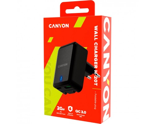 Зарядний пристрій Canyon PD 20W/QC3.0 18W (CNS-CHA20B)