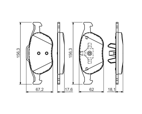 Гальмівні колодки Bosch 0 986 424 701
