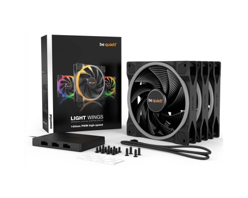 Кулер до корпусу Be quiet! Light Wings 140mm PWM high-speed 3 pcs (BL079)