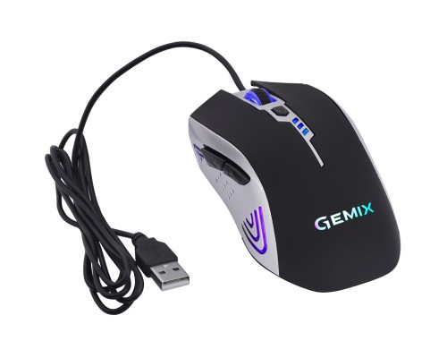 Мишка Gemix W100 USB Black/Gray + ігрова поверхня (W100Combo)