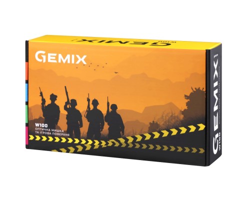 Мишка Gemix W100 USB Black/Gray + ігрова поверхня (W100Combo)
