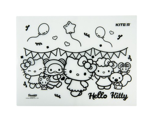 Підкладка настільна Kite силіконова розмальовка Hello Kitty, 30х40см (HK22-424)