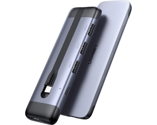Концентратор Ugreen USB3.0 Type-C to HDMI/USB 3.0x3/HDMI/Type-c PD CM285 (70408)