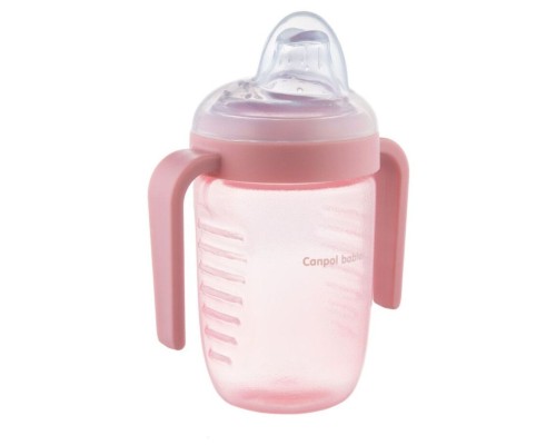 Поїльник-непроливайка Canpol babies з силіконовим носиком 220 мл (56/605)