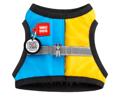 Шлея для собак WAUDOG Clothes з QR паспортом Colors of freedom S1 (227-4020)