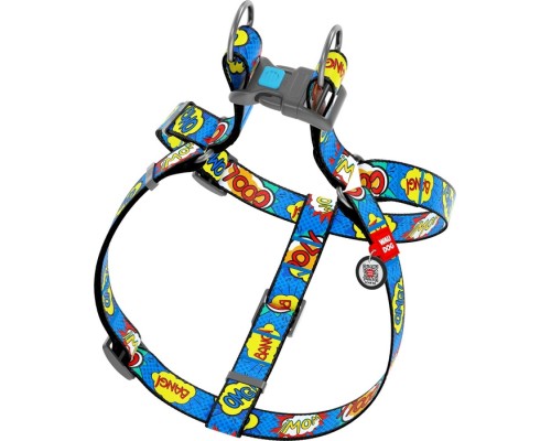 Шлея для собак WAUDOG Nylon з QR паспортом анатомічна 