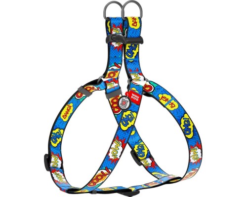 Шлея для собак WAUDOG Nylon з QR паспортом анатомічна 