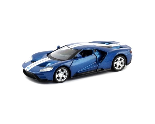 Машина Uni-Fortune FORD GT 2019 зі смугами синя (554050C) Машина Uni-Fortune FORD GT 2019 зі смугами синя (554050C)
