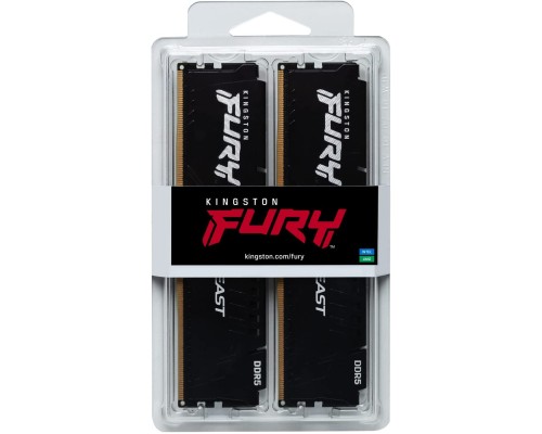 Модуль пам'яті для комп'ютера DDR5 16GB (2x8GB) 5600 MHz Beast Black Kingston Fury (ex.HyperX) (KF556C40BBK2-16) Модуль пам'яті для комп'ютера DDR5 16GB (2x8GB) 5600 MHz Beast Black Kingston Fury (ex.HyperX) (KF556C40BBK2-16)