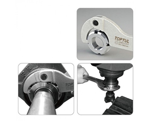 Ключ Toptul для круглих шліцьових гайок шарнірний 35-50мм (AEEX1A50)