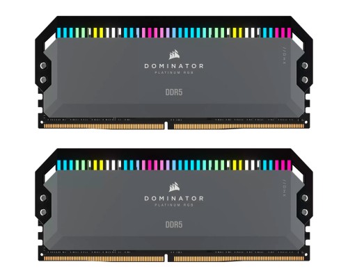 Модуль пам'яті для комп'ютера DDR5 32GB (2x16GB) 6000 MHz Dominator Platinum RGB Gray Corsair (CMT32GX5M2D6000Z36)
