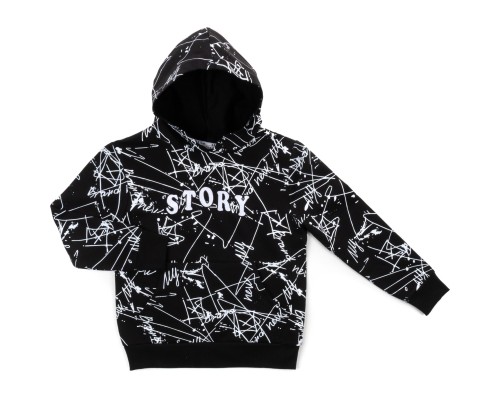 Кофта дитяча Breeze худі (19185-128B-black)