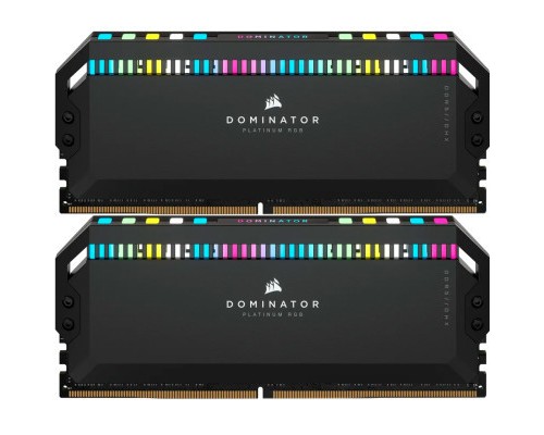 Модуль пам'яті для комп'ютера DDR5 32GB (2x16GB) 6000 MHz Dominator Platinum RGB Black Corsair (CMT32GX5M2E6000C36)