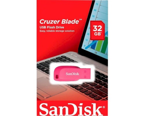 USB флеш накопичувач SanDisk 32GB Cruzer Blade Pink USB 2.0 (SDCZ50C-032G-B35PE) 