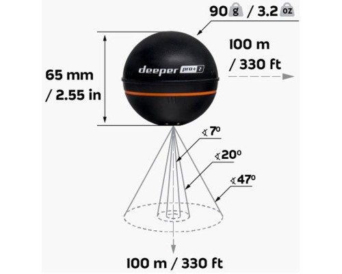 Ехолот Deeper Smart Sonar PRO+ 2, FLDP-39 (ITGAM1080)