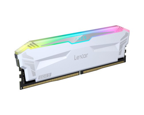 Модуль пам'яті для комп'ютера DDR5 32GB (2x(16GB) 6400 MHz Ares RGB White Lexar (LD5EU016G-R6400GDWA)