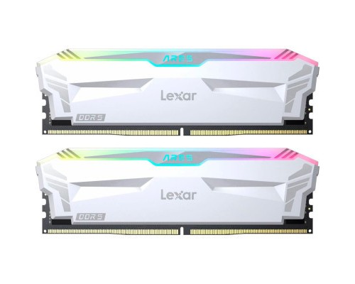 Модуль пам'яті для комп'ютера DDR5 32GB (2x(16GB) 6400 MHz Ares RGB White Lexar (LD5EU016G-R6400GDWA)