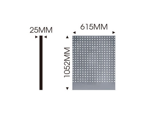 Полиця для інструменту KING TONY панель перфорована 800 x 1052 x 25 мм сіра (87D11-16A-G)