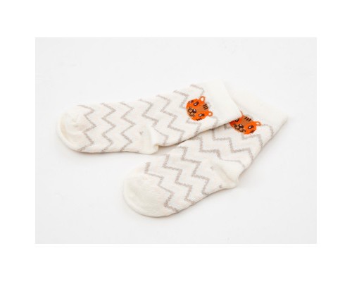 Шкарпетки дитячі Bross з тигриками (22887-0-6B-beige)