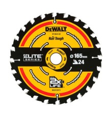 Диск пильний DeWALT ELITE EXTREME, 165х20х24, кут заточування 18 гр. (DT10624)