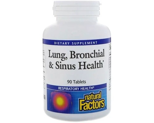 Вітамінно-мінеральний комплекс Natural Factors Здоров'я Дихальних Шляхів, Lung, Bronchial & Sinus Health, 90 Таблет (NFS-03505) Вітамінно-мінеральний комплекс Natural Factors Здоров'я Дихальних Шляхів, Lung, Bronchial & Sinus Health, 90 Таблет (NFS-03505)