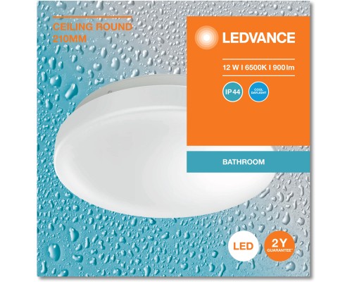 Світильник LEDVANCE CEILING ROUND 210 12W 865 IP44 (4099854105814)