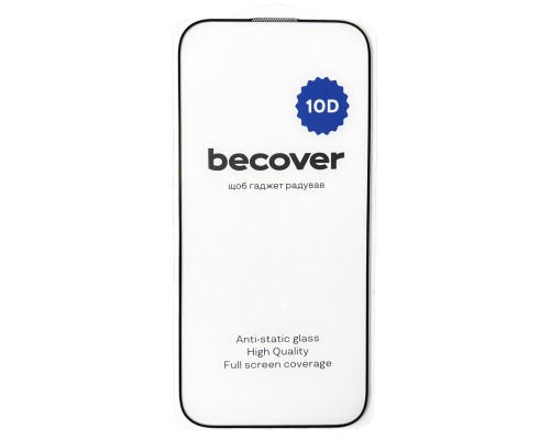 Скло захисне BeCover Apple iPhone 16 Pro 10D Black (712323)