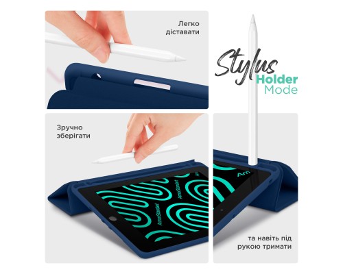 Чохол до планшета Armorstandart Smart Fold Pen Apple iPad Pro 11 (2024) Dark Blue (ARM78126)