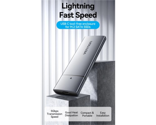 Кишеня зовнішня Vention SSD M.2 (NGFF) B&M-key USB Type-C 3.2 (KPFH0)