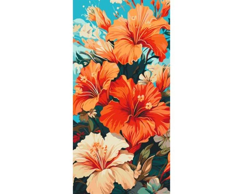 Картина по номерам ArtCraft Гібіскус 40х80 см (13073-AC)