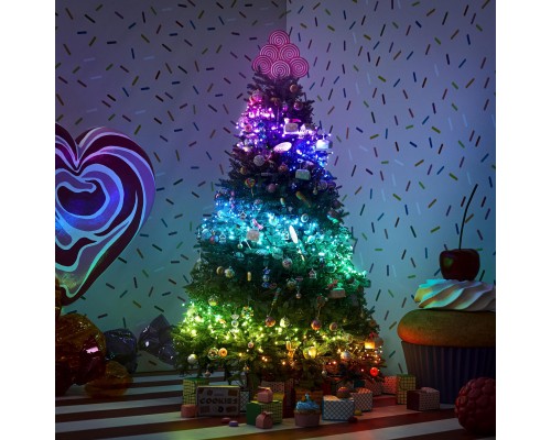 Гірлянда Twinkly Smart LED Dots 200 RGB LED Lights String, Clear Wire, Plug, IP44 10м (TWD200STP-TEU)