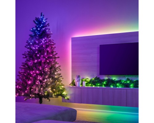 Гірлянда Twinkly Smart LED Dots 200 RGB LED Lights String, Clear Wire, Plug, IP44 10м (TWD200STP-TEU)
