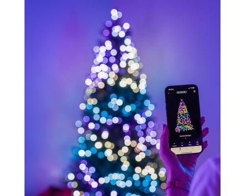 Гірлянда Twinkly Smart LED Dots 200 RGB LED Lights String, Clear Wire, Plug, IP44 10м (TWD200STP-TEU)
