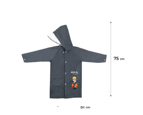Дощовик дитячий Kite Naruto, M 130-145 см Сірий (NR24-2600M)