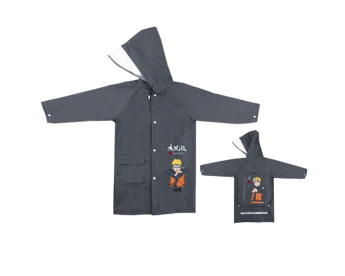 Дощовик дитячий Kite Naruto, M 130-145 см Сірий (NR24-2600M)