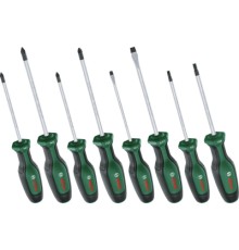 Викрутка Bosch набір 8шт, SL 4, 6.5 мм, PH1х100 мм, PH2х125 мм, PZ1х100 мм, PZ2х125 мм, Т20х (1.600.A02.BX8)