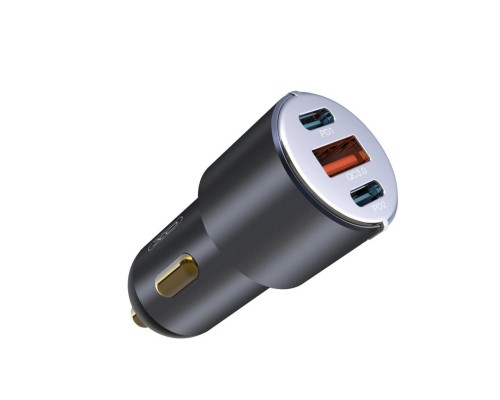 Зарядний пристрій XO CC45 1 USB QC 3.0 + 2 Type-C PD (60W) Black (XO-CC45-BK)