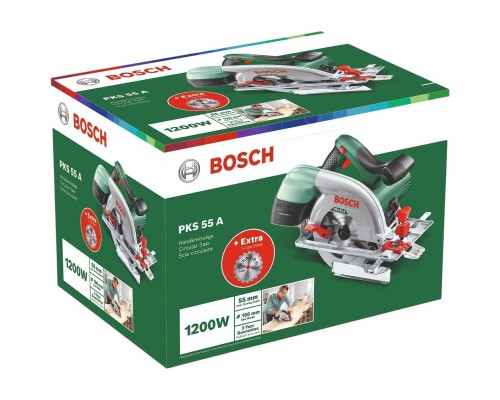 Дискова пила Bosch KS 55 A 1200Вт, 160мм, 3.9кг (0.603.501.002)