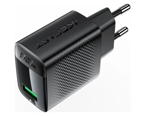 Зарядний пристрій Acefast USB-A 20W + Type-C cable A90 Fast Charger Black (6974316280064)