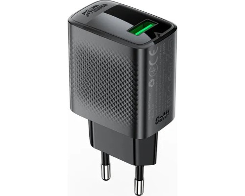 Зарядний пристрій Acefast USB-A 20W + Type-C cable A90 Fast Charger Black (6974316280064)