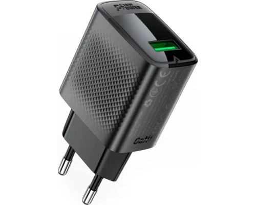 Зарядний пристрій Acefast USB-A 20W + Type-C cable A90 Fast Charger Black (6974316280064)