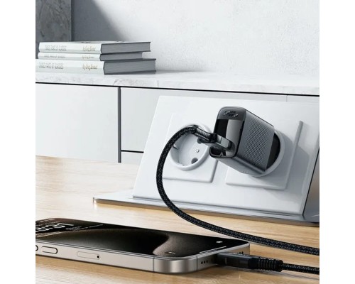 Зарядний пристрій Acefast USB-A 20W + Type-C cable A90 Fast Charger Black (6974316280064)