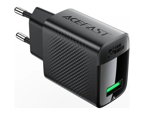 Зарядний пристрій Acefast USB-A 20W + Type-C cable A90 Fast Charger Black (6974316280064)
