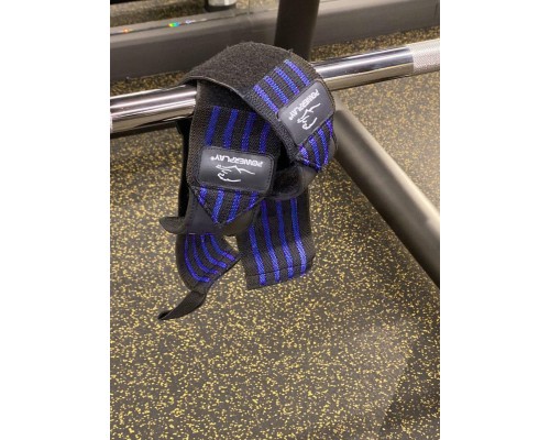 Бинт для спорту PowerPlay 3081 Gym WristT Wraps Чорно-Сині (PP_3081_Blue)