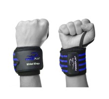 Бинт для спорту PowerPlay 3081 Gym WristT Wraps Чорно-Сині (PP_3081_Blue)