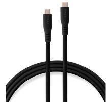 Дата кабель USB-C to USB-C 1.2m UBS3.2 Gen2 10G 100W Chip Silicon Black Vinga (VCPDCCC31012SB)